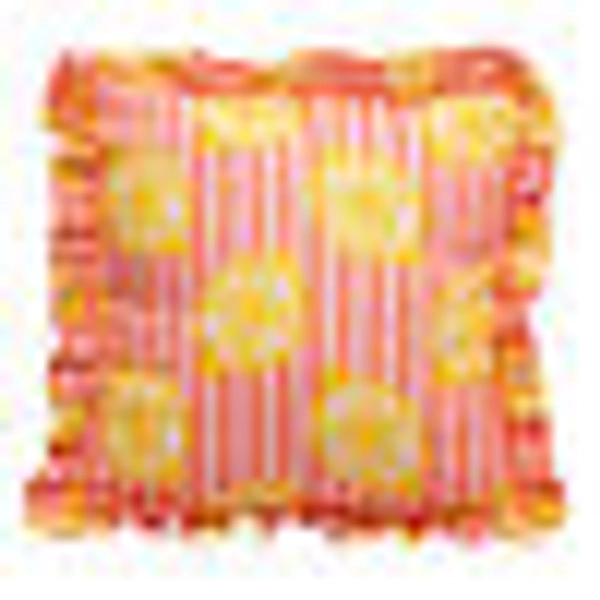 Coussin imprimé rayé et citrons