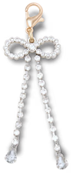 Pearl Drop Bow Charm