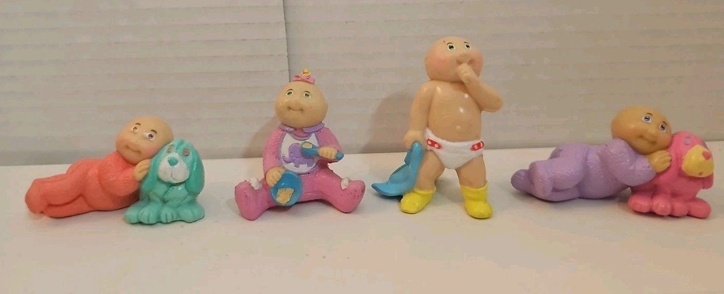 Vintage 1984 SET OF 3 Cabbage Patch Kids Mini Figures ~ Babies