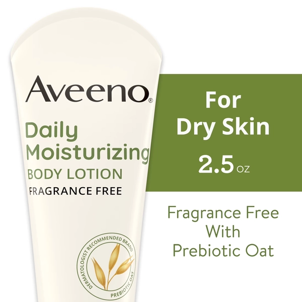 Aveeno Daily Moisturizing Body Lotion with Oat for Dry Skin, 2.5 fl oz HSA/FSA Eligible - Walmart.com