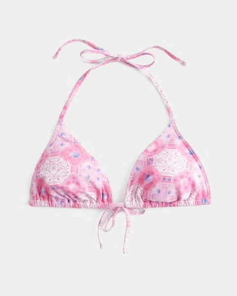 Spring Break Halter Triangle Bikini Top