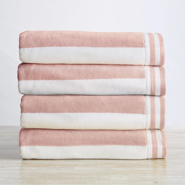 Dovecove Naturita Great Bay Home 4 Piece 100% Cotton Beach Towel Set & Reviews | Birch Lane