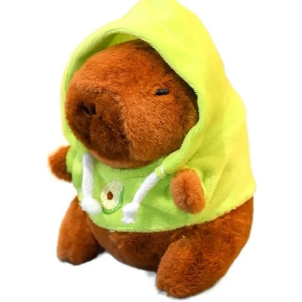 Cute Capybara Plush Toy with Hoodie & Wings – Anime Fluffy Stuffed Animal Green-Hoodie - G8 Central