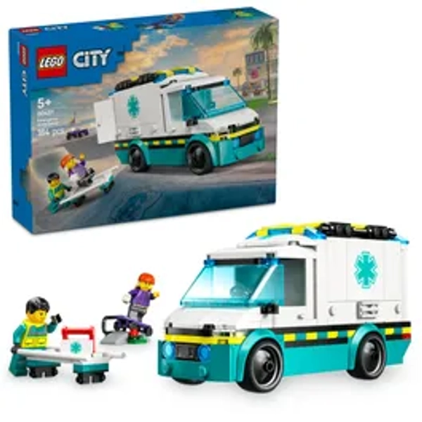 LEGO® City Emergency Ambulance Toy Set with Minifigures 60451