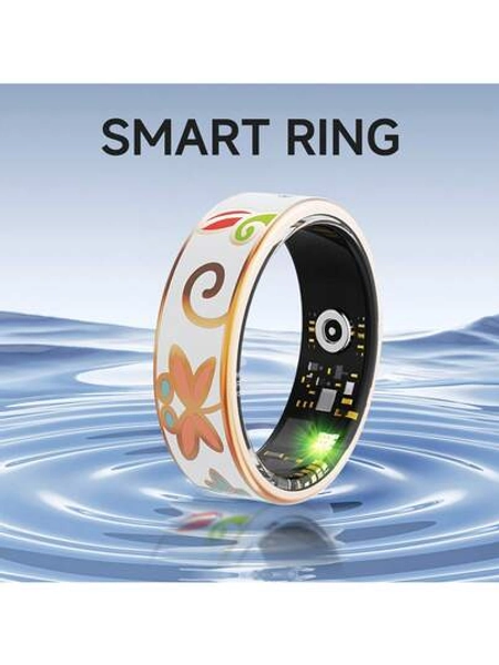 Upgraded Smart Ring, 5Atm Waterproof, Sports Mode, Pedometer, Sleep Monitoring, Mobile Control, Exquisite Enamel Appearance, Electroplating Process, Men'S And Women'S Styles, Gift, Narrow Ring
