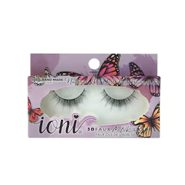 Ioni 3D Faux Mink Lashes, Natural Lite Doll, 1 pair