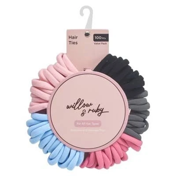 Willow & Ruby 100pc Elastic Ponytail Hair Ties
