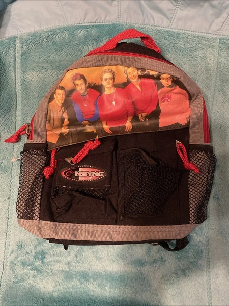 Nsync Vintage Red And Black Mini Backpack Rare