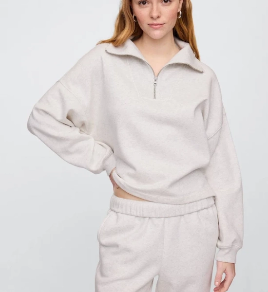 Gap Women's Oversized Quarter-Zip Sweatshirt