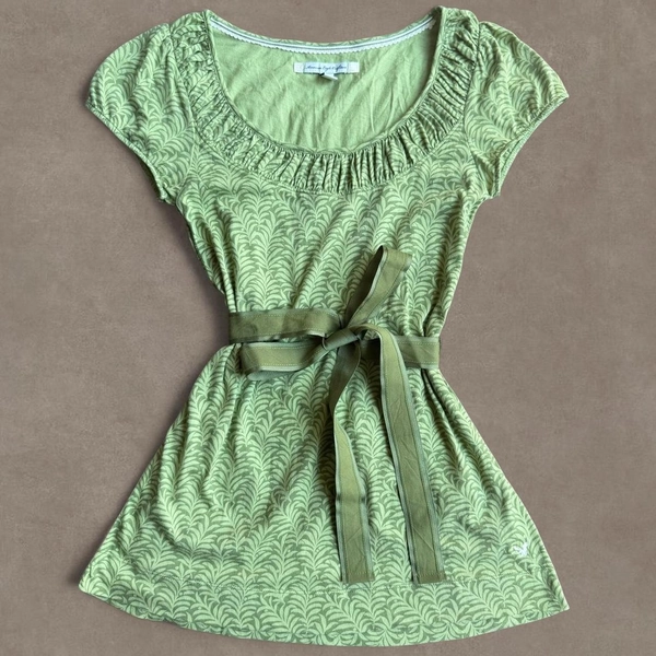 Y2K American Eagle green , tie waist babydoll top...