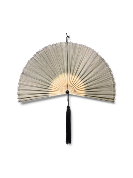 Wall fan | Bamboo. 80 x 40 cm. | Black