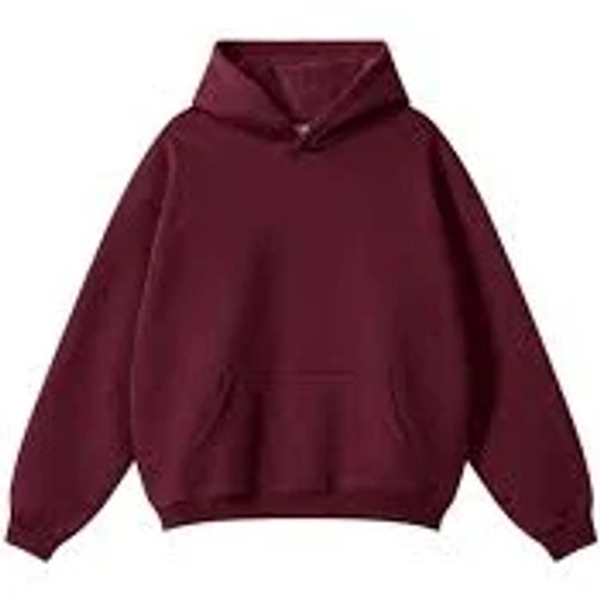 Fleece Lining Oversize Hoodie & Fleece Lining Sweatpants Setup WN9931 - dark red / S / hoodie