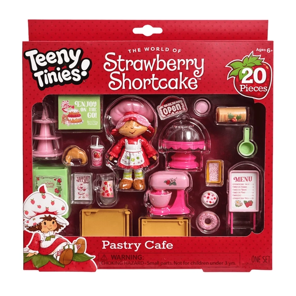 Teeny Tinies Strawberry Shortcake Pastry Cafe Playset, 20-Piece Mini Figure Set - Walmart.com