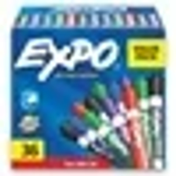 Expo Low Odor Dry Erase Markers, Chisel Tip, Assorted, 36 Count
