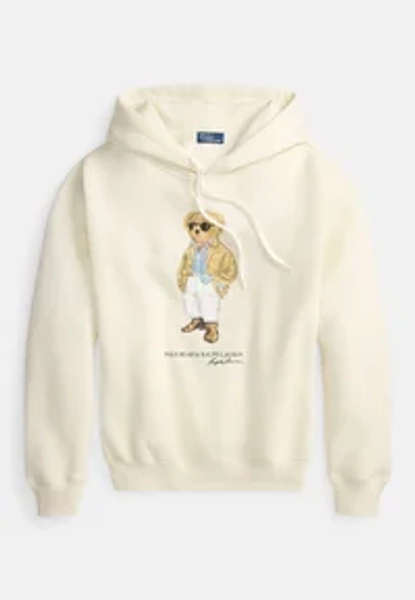 POLO BEAR FLEECE HOODIE - Felpa - parchment cream