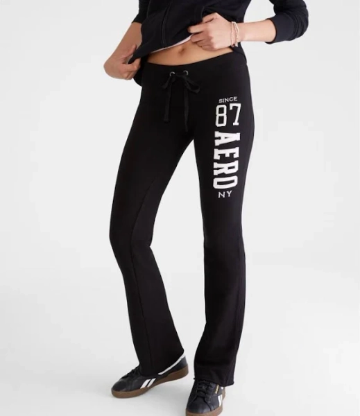 Aeropostale Women's 87 Fit & Flare Cotton Sweatpants