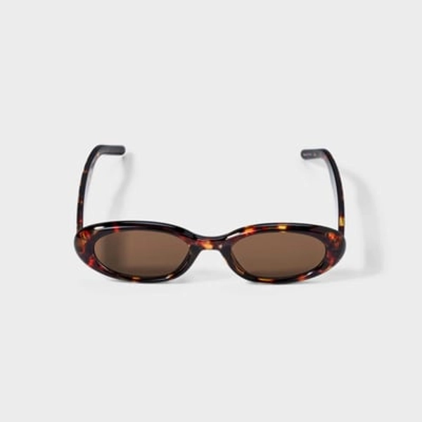 Women's Plastic Oval Sunglasses - Wild Fable™ Brown: Maximum UV Protection, Polycarbonate Lenses, Recycled Frame