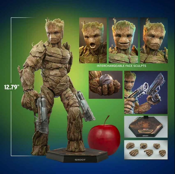 Guardians Of The Galaxy Volume 3 12 Inch Action Figure 1/6 Scale - Groot Hot Toys 912309 - Walmart.com