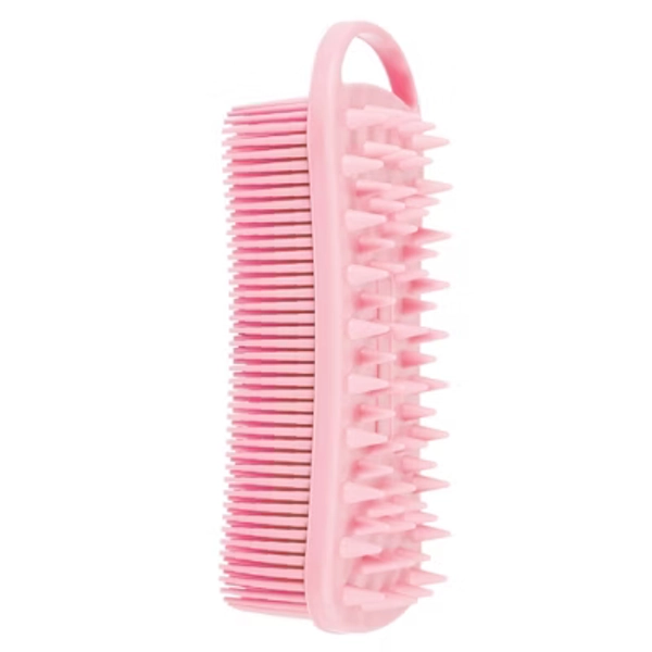 Unique Bargains Silicone for All Skin Types Body Scrubber 1 Pc Pink