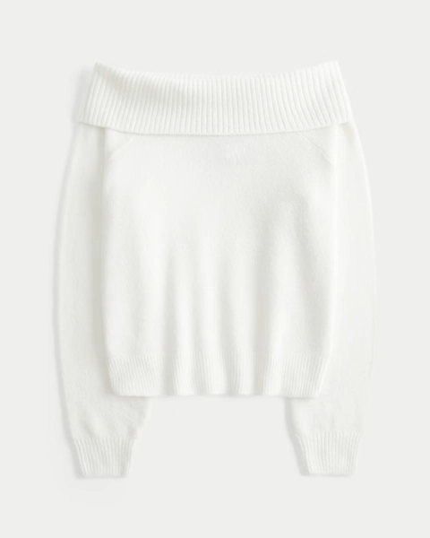 Hollister Comfy Cloud Foldover Off-the-Shoulder Sweater