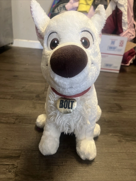 Disney Movie Bolt the Dog 14-inch White Sitting Plush Doll