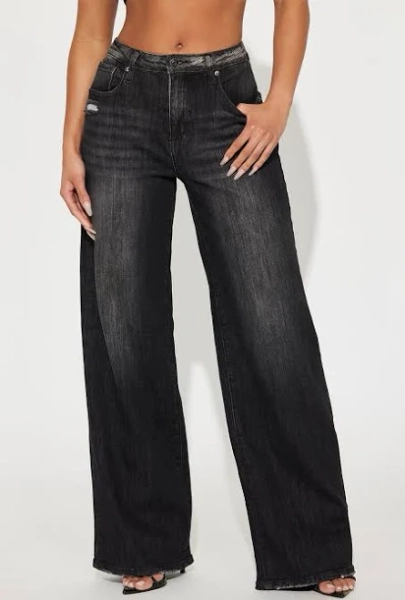 Fashion Nova Astrid Wide Leg Baggy Jeans