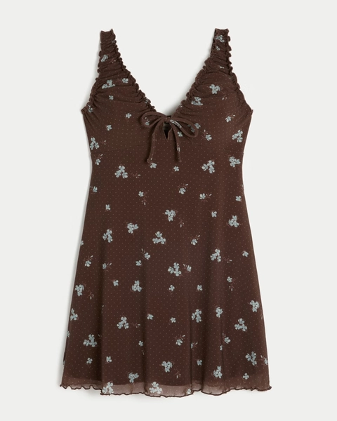 Mesh Knit Mini Dress