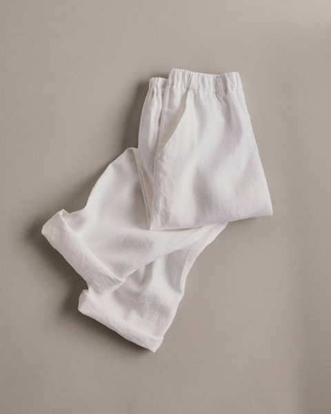 100% European Linen Pants in Black