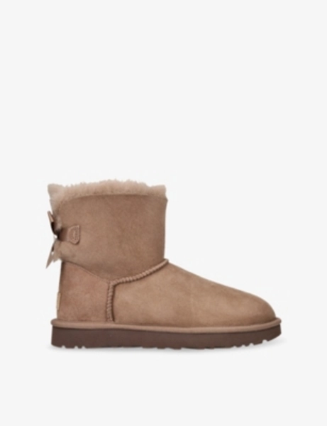 Bailey Bow II Suede And Sheepskin Boots - EUR 36 / 3 UK WOMEN