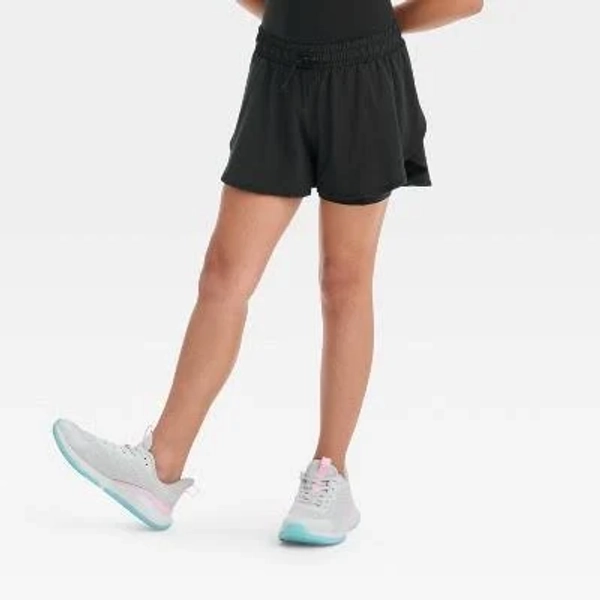 Girls' Flowy Shorts All In Motion Black