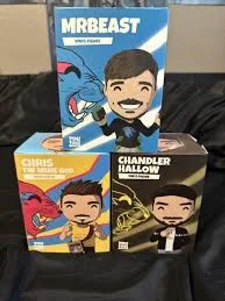 Original Mr Beast Trio Vinyl Figures Mrbeast Youtooz Brand New Collectibles