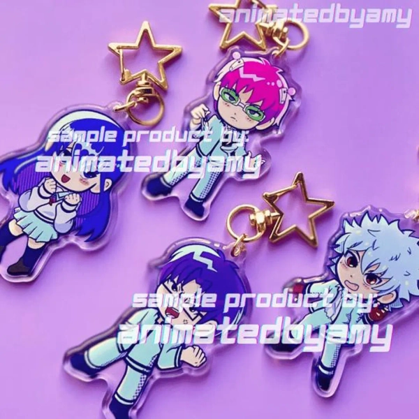 Saiki Wonderful Life Acrylic Charms 2.5" Epoxy - Etsy