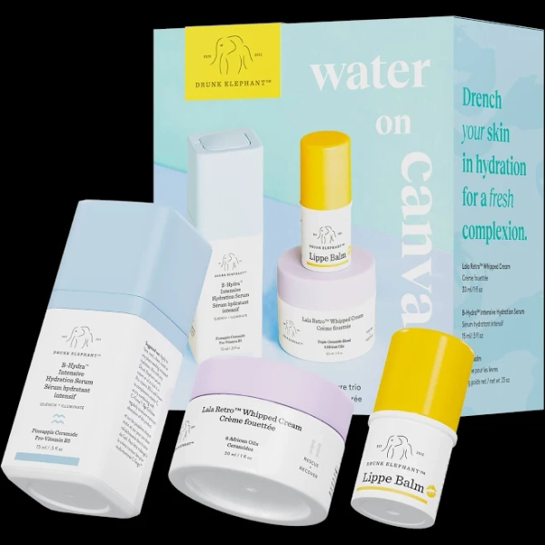 Drunk Elephant Water On Canvas Travel-Size Kit