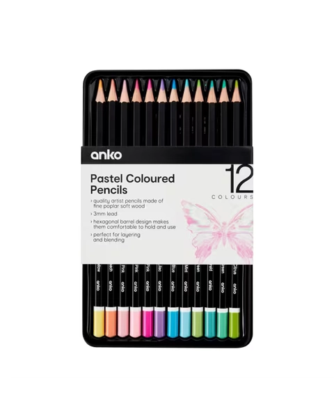 12 Pack Pastel Pencils - Multi - One Size