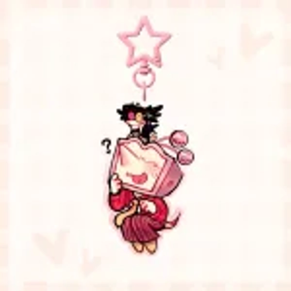 Spamtenna Pink Keychain by Fleurizo - ACGGOODS