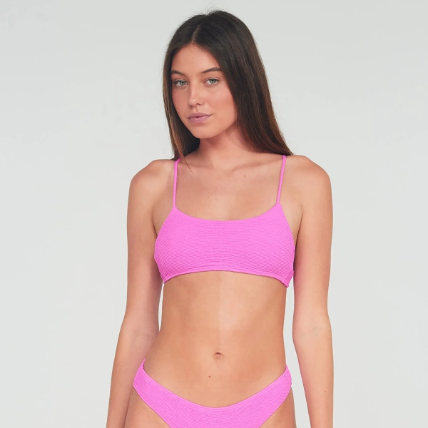 
	Damsel Solid Textured Bikini Top (Juniors) at Von Maur
