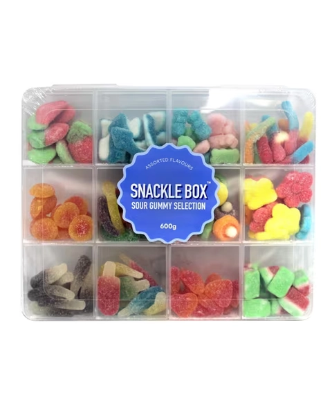 Snackle Box Sour Gummy Selection 600g - Assorted - Miscellaneous