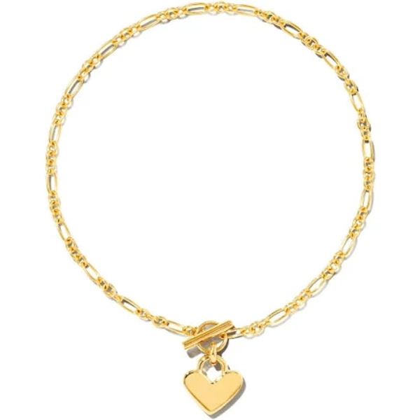 Kendra Scott 18K Gold Vermeil Heart Padlock Chain Bracelet
