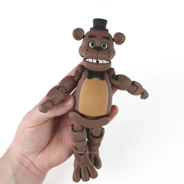 Freddy Fazbear - FNAF - Full Color Articulating Action Figure, Five Nights at Freddy's Fidget Figurine