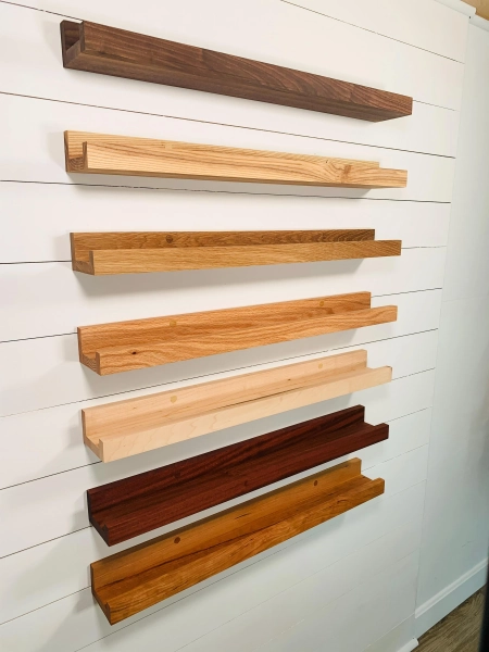 Floating Picture Ledge Wall Shelf, Floating Shelf, handmade with solid hardwood, ideal for home and office space