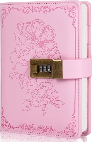 Vintage Lock Journal Diary for Women And Girls