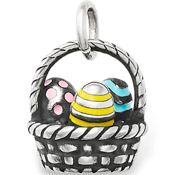James Avery Sterling Silver Enamel Easter Basket Charm
