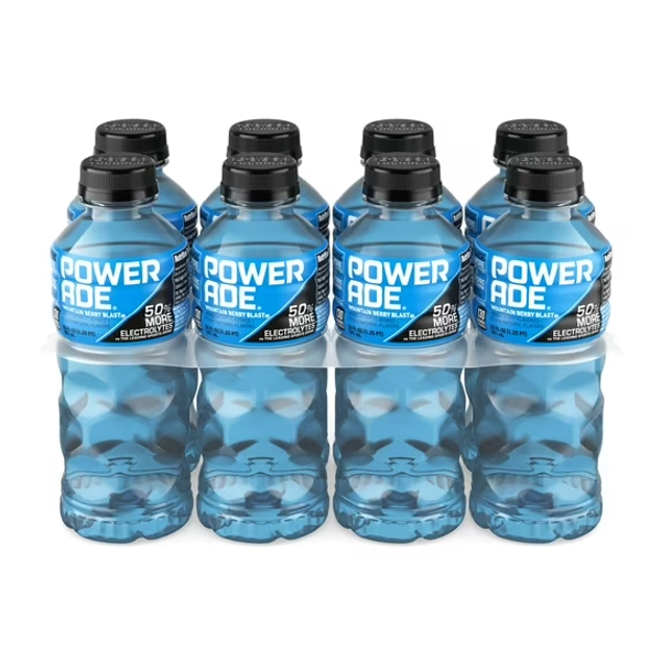 POWERADE Mountain Berry Blast Electrolyte Sports Drink, 20 fl oz, 8 Pack Bottles