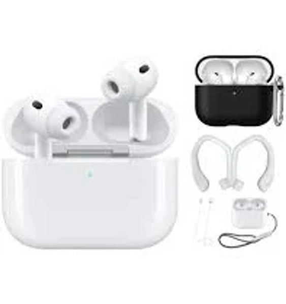Apple - AirPods Pro (3rd generation) Black Bundle With Accessories