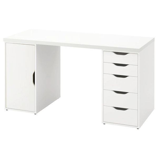 LAGKAPTEN / ALEX Desk - white 140x60 cm