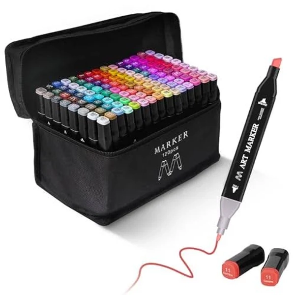 Banral 120 Colors Alcohol Markers