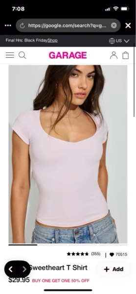 Sleek Sweetheart T Shirt