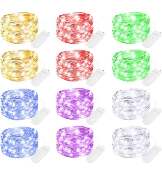 Brightown 12 Pack Multi Color Led Fairy Lights