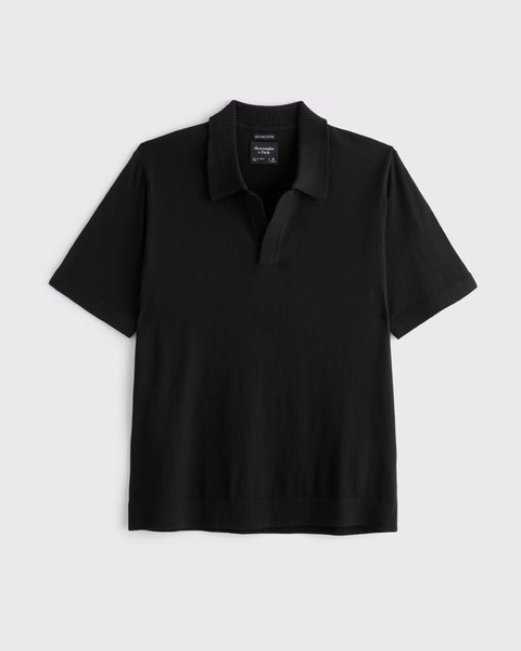 100% Cotton Johnny Collar Sweater Polo