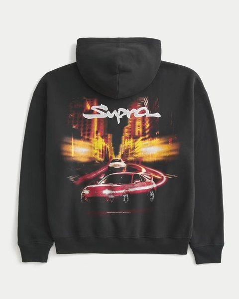 Boxy Toyota Supra Graphic Hoodie